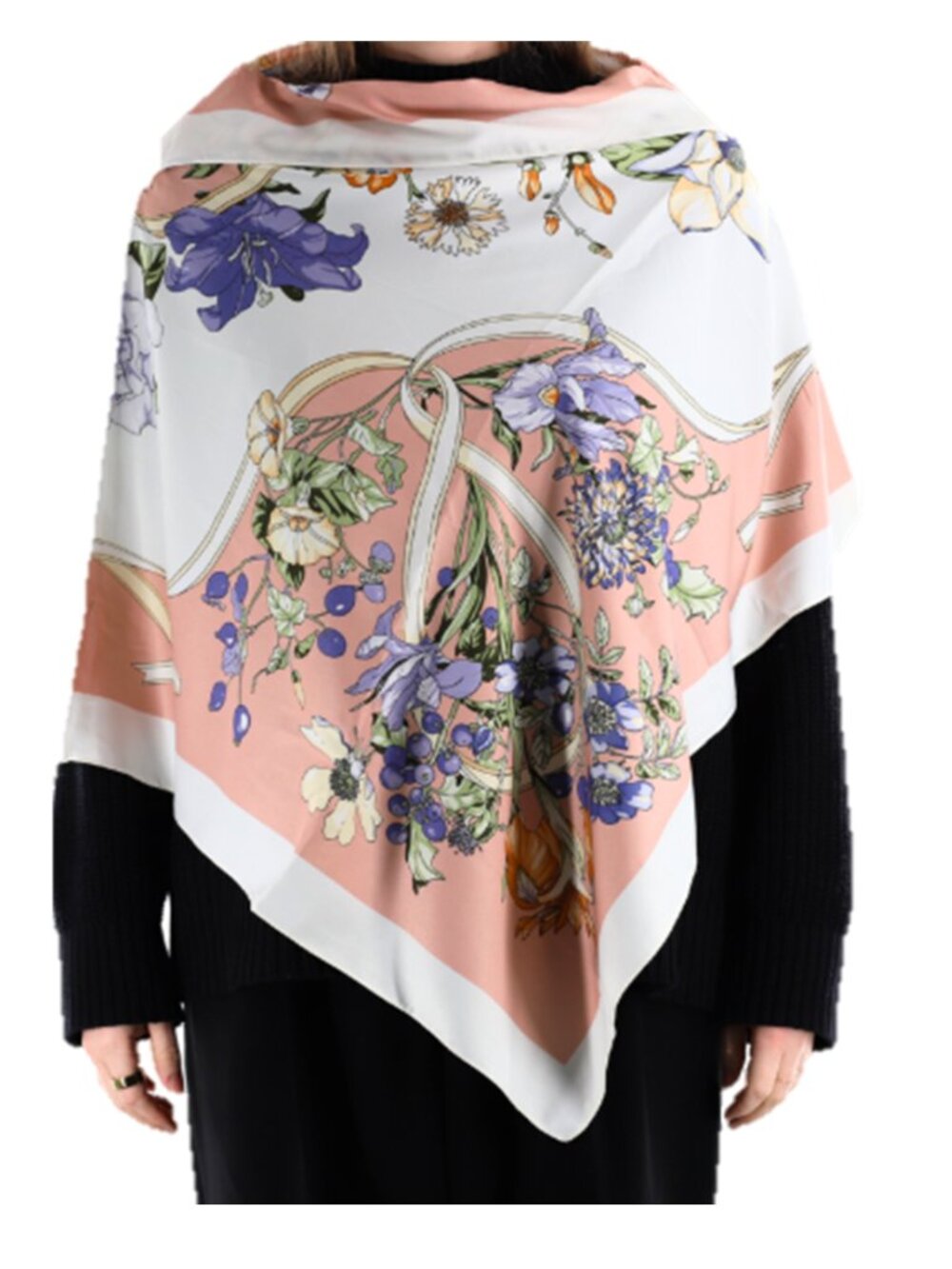 Lightweight Poncho in a Floral Print